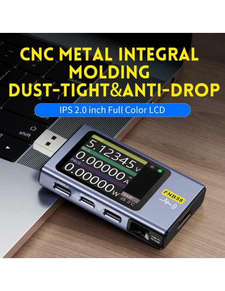 Probador USB FNIRSI FNB58 4-28V 7A LCD Multímetro