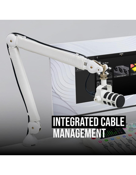 Micrófono Dinámico Rode PodMic USB + Brazo PSA1+ Blanco