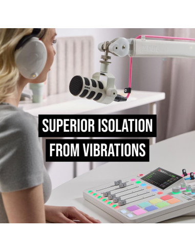 Micrófono Dinámico Rode PodMic USB + Brazo PSA1+ Blanco