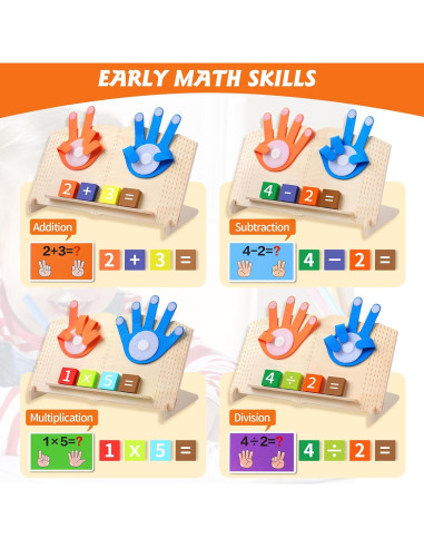 Juguetes de Aprendizaje HYSZXUS Matemáticas Madera Multicolor