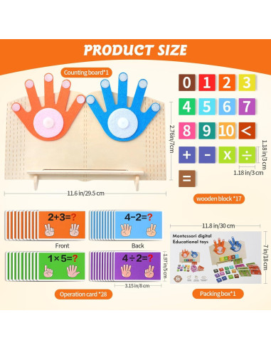 Juguetes de Aprendizaje HYSZXUS Matemáticas Madera Multicolor