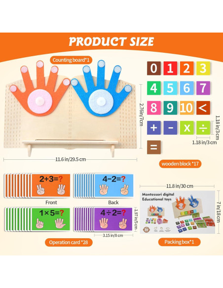 Juguetes de Aprendizaje HYSZXUS Matemáticas Madera Multicolor