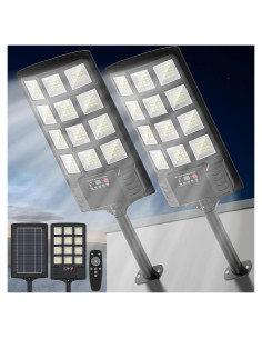 Luces Solares de Calle Heisolcool 50000LM 2PACK LED IP66