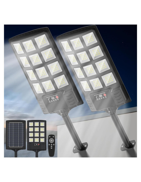 Luces Solares de Calle Heisolcool 50000LM 2PACK LED IP66