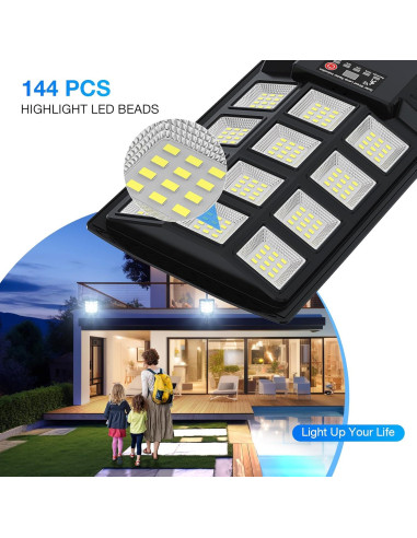Luces Solares de Calle Heisolcool 50000LM 2PACK LED IP66