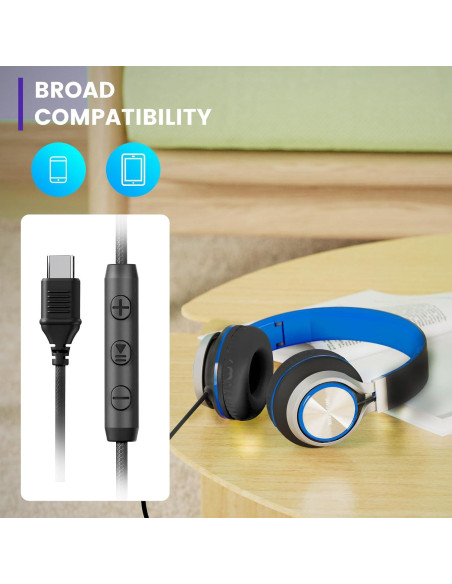 Auriculares USB C INFURTURE FTBH118AU con Micrófono y Control