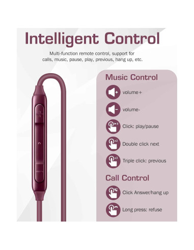 Auriculares UrbanX M20 con micrófono y control de volumen