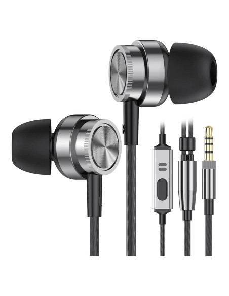 Auriculares Intrauditivos Yatloml EP610 Plata con Micrófono Auriculares Intrauditivos Yatloml EP610 Plata con Micrófono