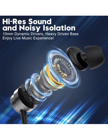 Auriculares Intrauditivos Yatloml EP610 Plata con Micrófono