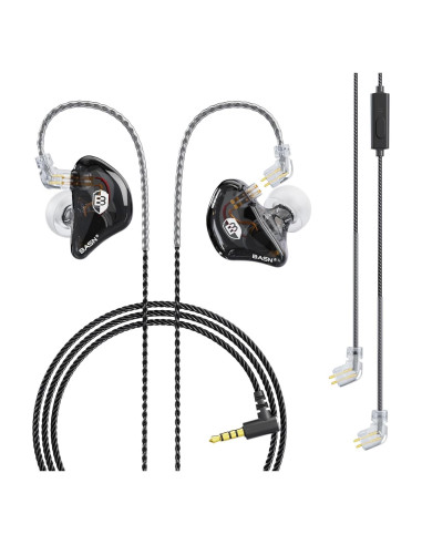 Auriculares In-Ear BASN Bsinger Pro 2-Pin HiFi Negro