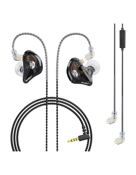 Auriculares In-Ear BASN Bsinger Pro 2-Pin HiFi Negro