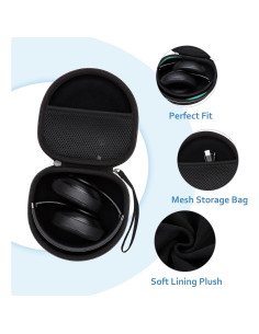 Funda para Auriculares XANAD Negra - Compatible con Beats, JBL, JLab 2