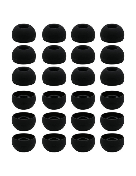 12 Puntas de Silicona Negras BLLQ para Auriculares In-Ear