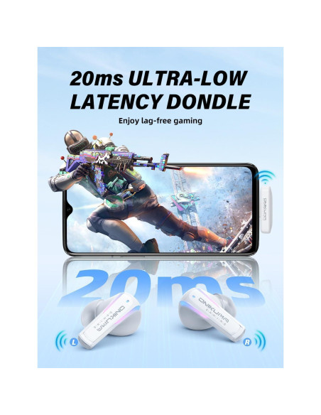 Auriculares Inalámbricos ONIKUMA T27 para Juegos 20ms Latencia