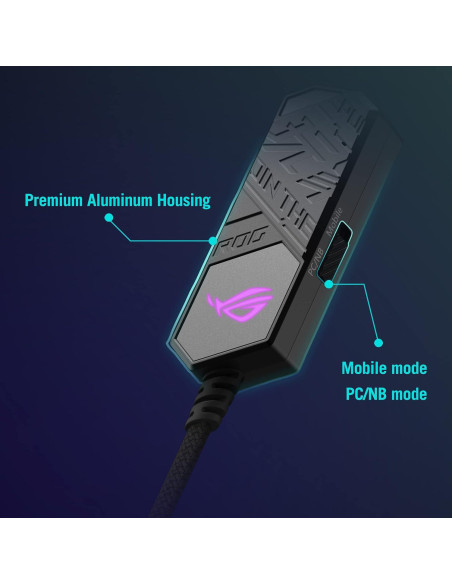 DAC Gaming ASUS ROG Clavis USB-C con MQA y Cancelación AI