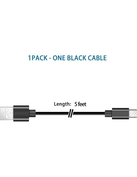 Cable de Carga Micro USB WZHENB 1.52m para Auriculares Gaming