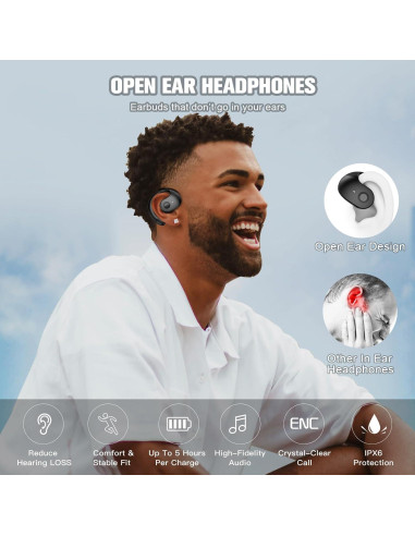 Auriculares Inalámbricos Conducción Ósea JM13 Bluetooth 5.3