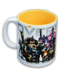 Taza de Café Cerámica JUST FUNKY Overwatch 454g Blanca Amarilla 2
