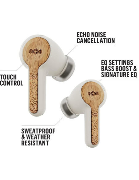 Auriculares Inalámbricos House of Marley Rebel Crema