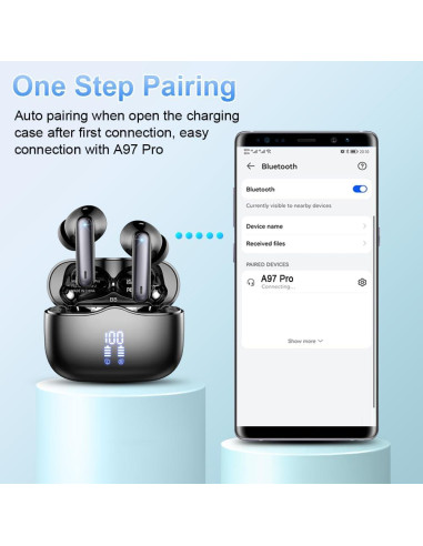 Auriculares Inalámbricos Bluetooth 5.3 xinwld A97 Pro HiFi