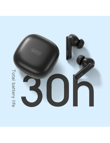 Auriculares Inalámbricos QCY HT05 MeloBuds + HT07 ArcBuds Negro