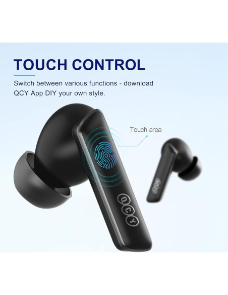 Auriculares Inalámbricos QCY HT05 MeloBuds + HT07 ArcBuds Negro