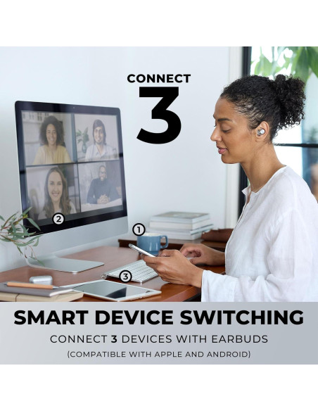 Auriculares Inalámbricos Technics EAH-AZ40M2-S Plata, Bluetooth 5.2, Cancelación de Ruido