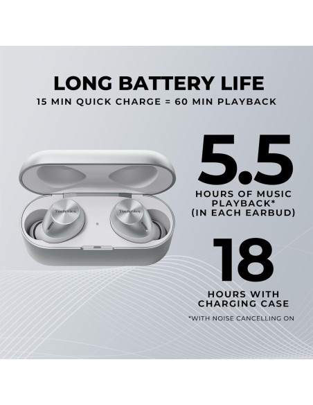 Auriculares Inalámbricos Technics EAH-AZ40M2-S Plata, Bluetooth 5.2, Cancelación de Ruido