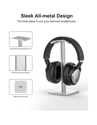 Soporte para Auriculares New Bee + Auricular Bluetooth M52 V5.1