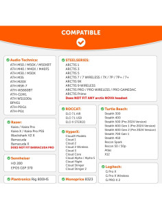 Almohadillas de Reemplazo WC PadZ Velour para Auriculares - Negro 2