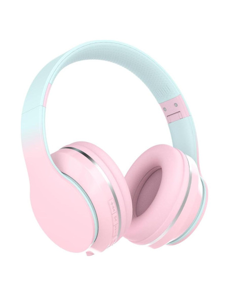 Auriculares Bluetooth DMJ-BT56 Rosa Plegables 10H Sonido Estéreo
