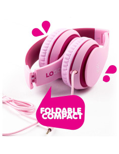 Auriculares iJoy para Niños con Micrófono - Azul/Rosa 2