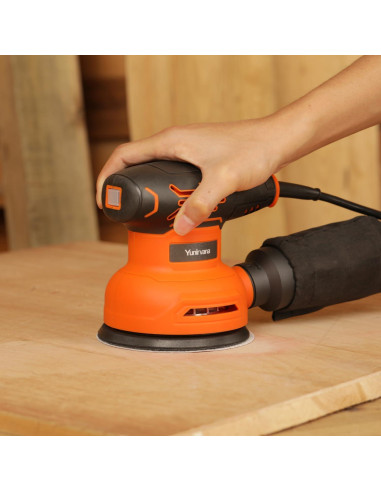Lijadora Orbital 5" Yunirvana 300W 6 Velocidades 15 Discos