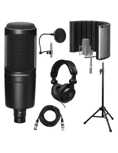Kit Completo de Grabación Audio-Technica AT2020 con Filtros y Auriculares