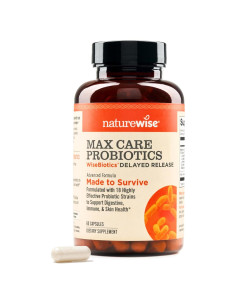 NatureWise Max Probioticos 30 Mil Millones CFU 60 Cápsulas