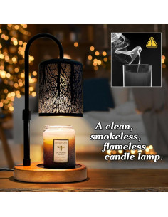 Calentador de Velas Eléctrico NoavJax Hoja Negra con Temporizador 2