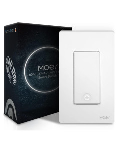 Interruptor de Luz Inteligente MOES WiFi 3 Vías Blanco 139g