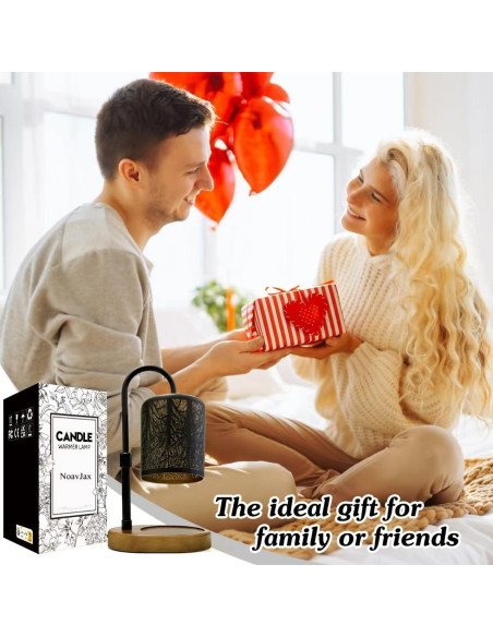 Calentador de Velas Eléctrico NoavJax Hoja Negra con Temporizador