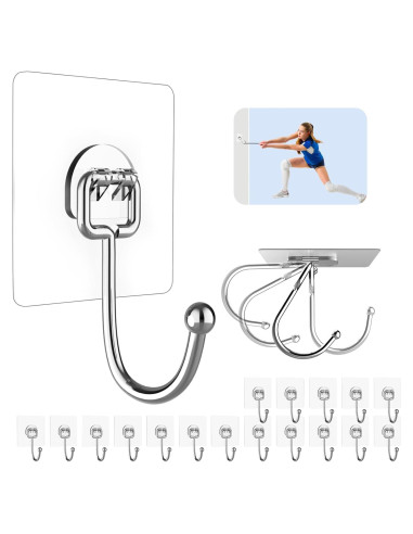 20 Ganchos Adhesivos Grandes Strjobaili Carga Pesada 20 kg