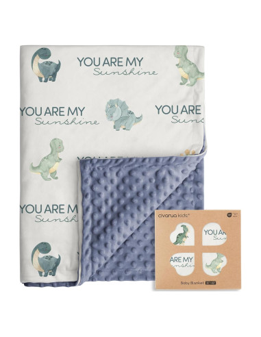 Manta para Bebés Civarua Kids Dinosaurios 76x102 cm Suave