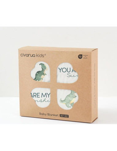 Manta para Bebés Civarua Kids Dinosaurios 76x102 cm Suave