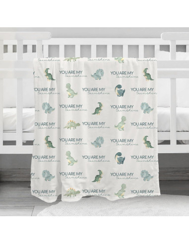 Manta para Bebés Civarua Kids Dinosaurios 76x102 cm Suave