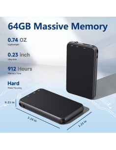 Grabadora de Voz Digital VLL V15 64GB con Reducción de Ruido 2