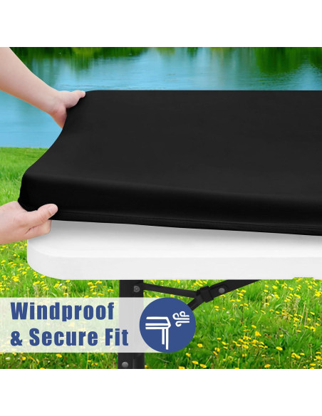 Mantel Rectangular Elástico Moosfor 182.9x76.2cm Negro