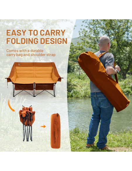 Silla de Camping Plegable Timber Ridge TR-FC-97821-OR Naranja