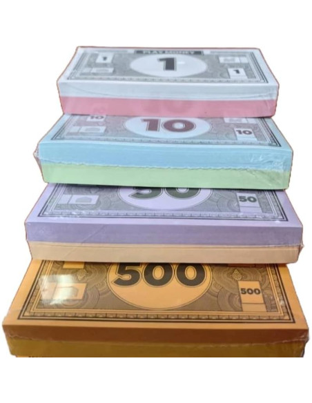 Reemplazo Dinero Monopoly 80 Hojas Colores Mixtos 10x5.5cm