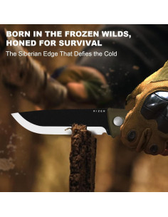 Cuchillo Fijo Kizer Polaris 10.74 cm Acero 1095 Verde G10 2