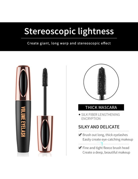 Máscara de Pestañas Voluminosa Tiejdhr 4D Waterproof 1 Paquete Máscara de Pestañas Voluminosa Tiejdhr 4D Waterproof 1 Paquete