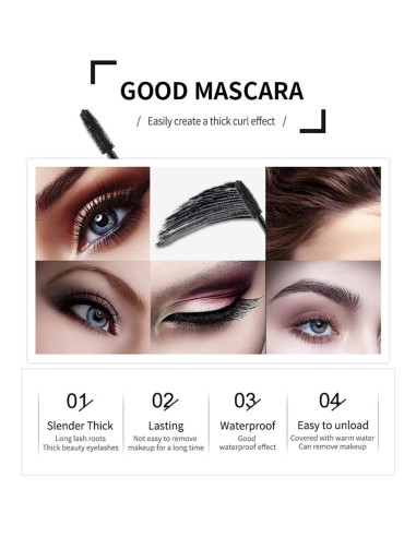 Máscara de Pestañas Voluminosa Tiejdhr 4D Waterproof 1 Paquete