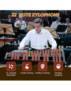 Xilófono Profesional LyricLight 32 Notas Madera con Soporte 2